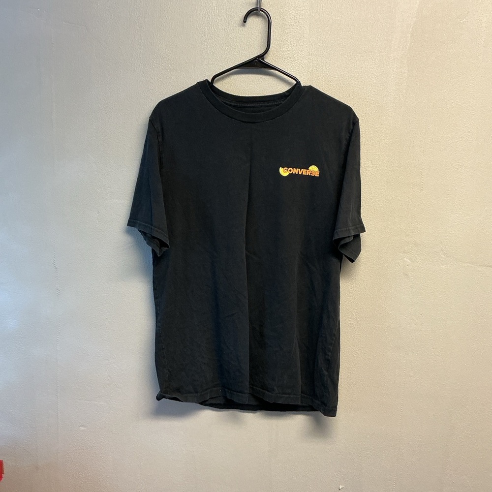 Converse Black Tee with Yellow Logo size L. 0201